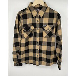 Dixxon X Black Rifle Coffee BRCC Flannel Company Shirt Size Medium Womens
